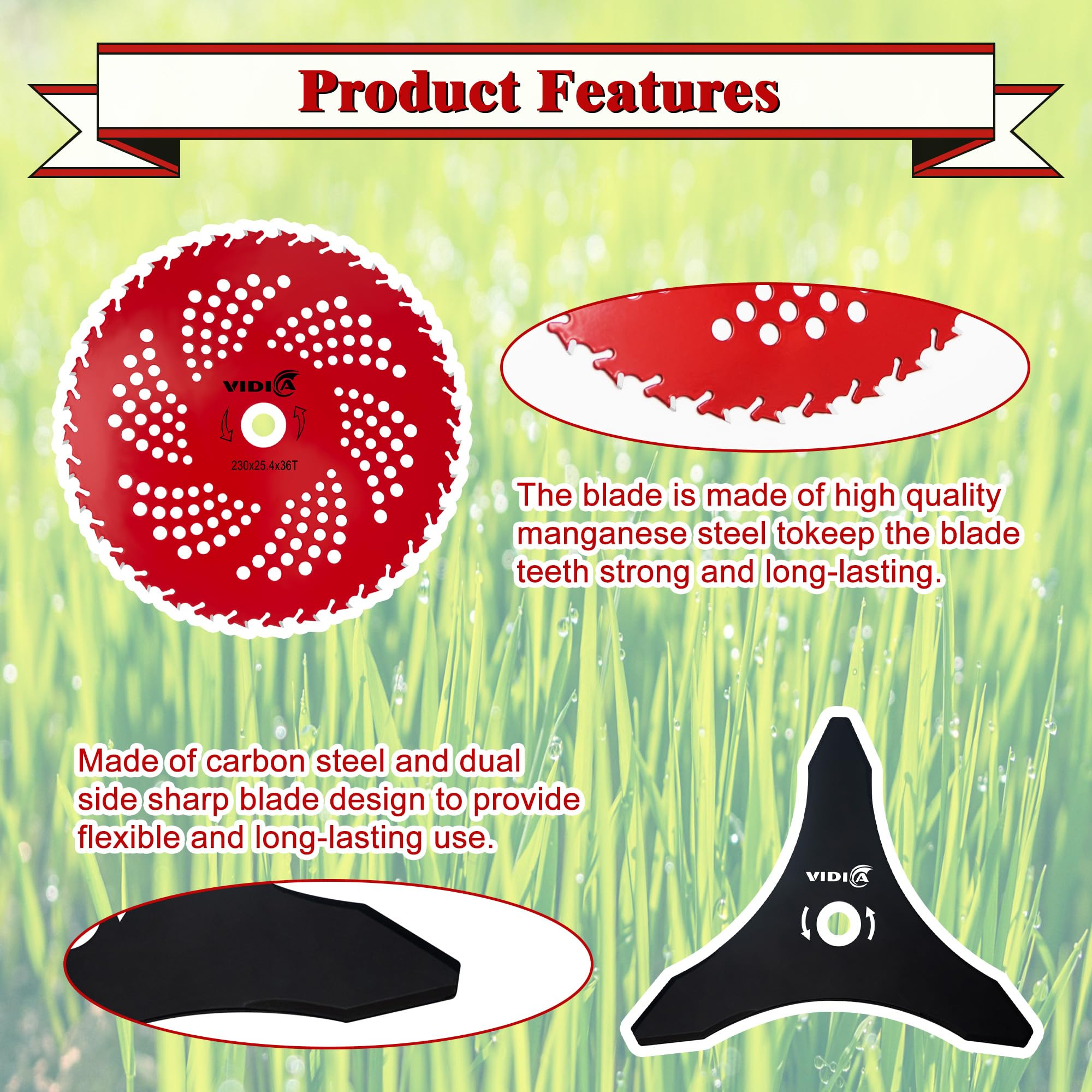 Vidica packaging box and blades display for quick identification