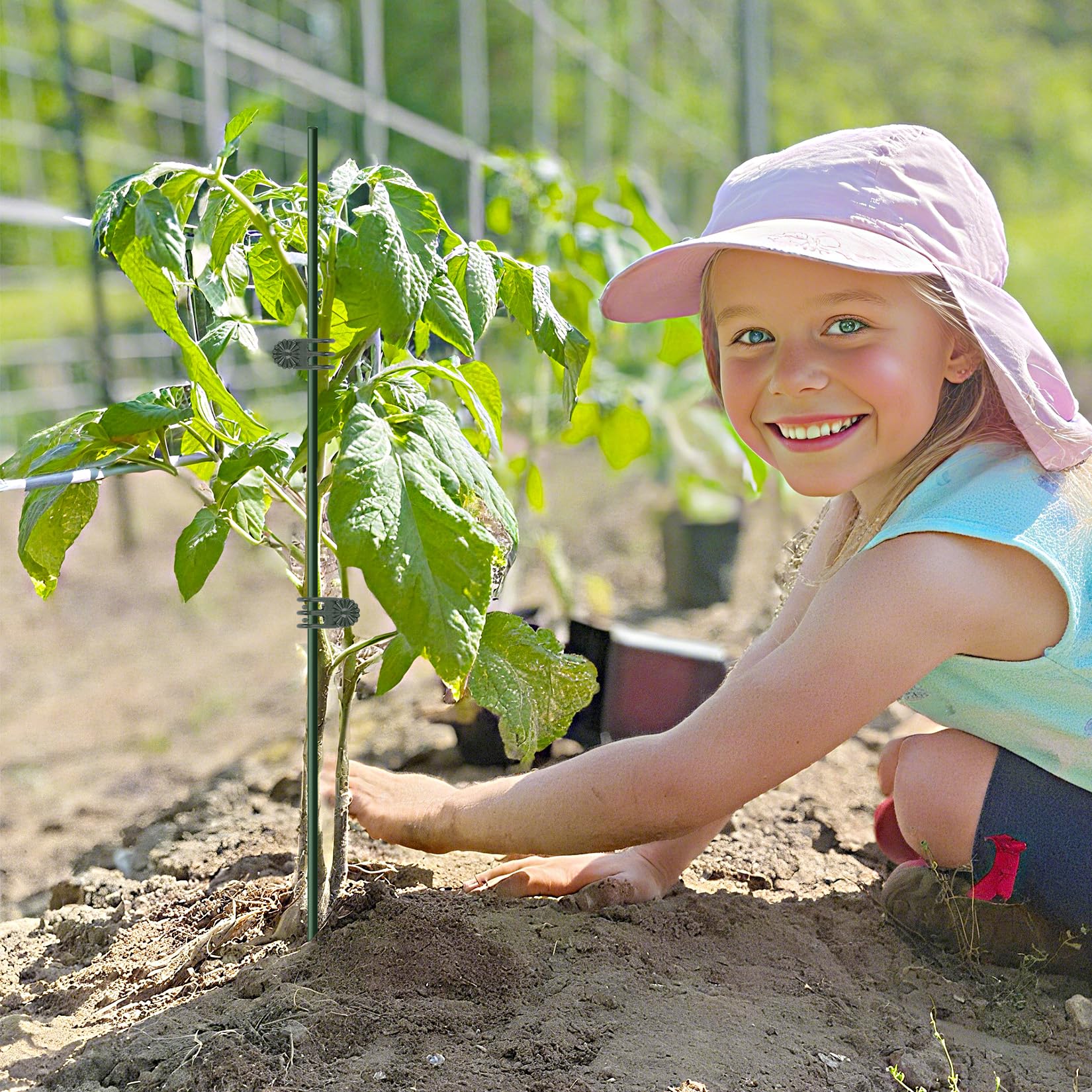 Vidroxin stake and clip system ideal for indoor outdoor use