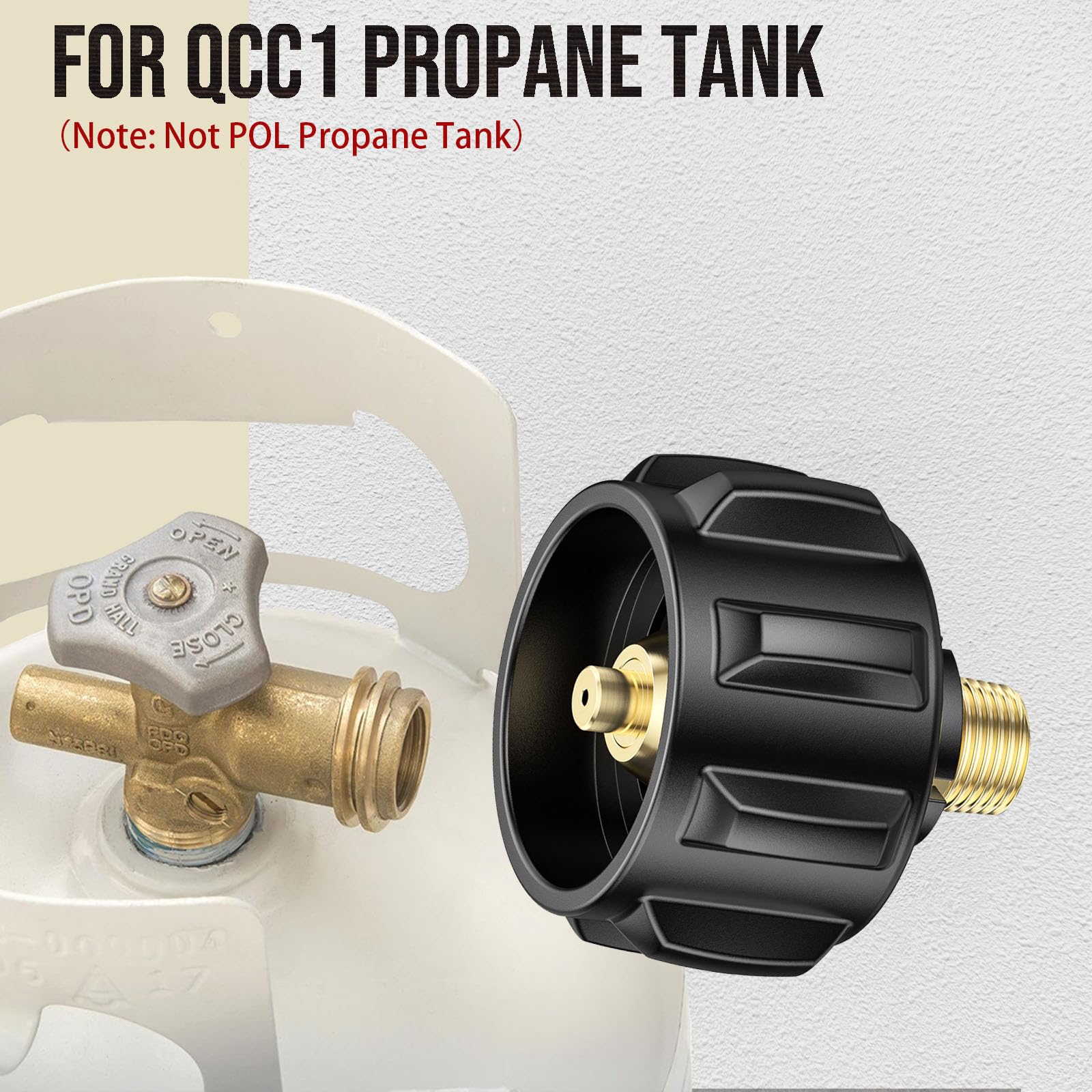1/4in NPT male to QCC1 connection on Vieaube adapter.