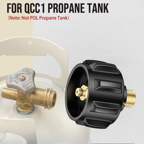 1/4in NPT male to QCC1 connection on Vieaube adapter.
