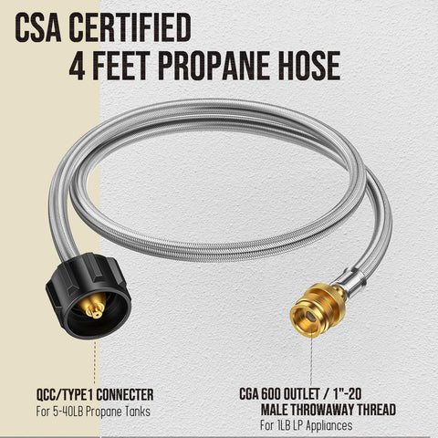 VIEAUBE 1lb-to-20lb adapter enables camping appliances to use bigger tanks.