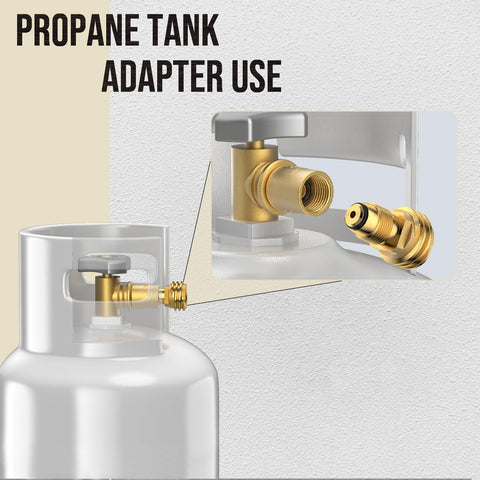 VIEAUBE old to new propane adapter enables modern regulators on older tanks.