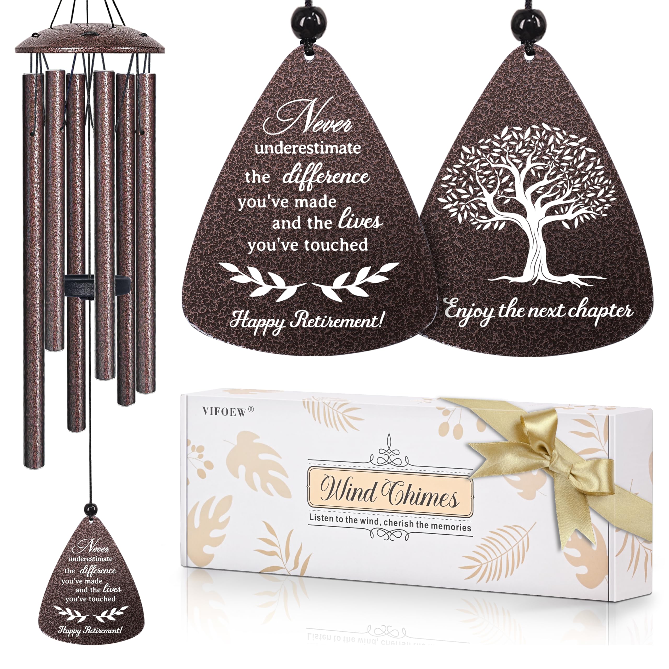 Vifoew 32-inch wind chimes for calming spaces indoors or outdoors