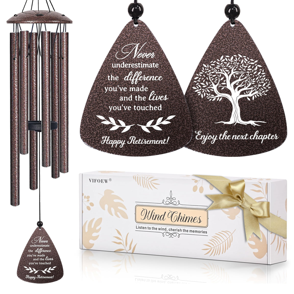 Vifoew 32-inch wind chimes for calming spaces indoors or outdoors