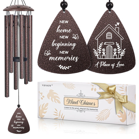 Vifoew bronze wind chime 32-inch for elegant home decor and relaxing outdoor ambiance
