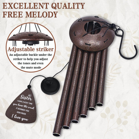 Vifoew wind chimes with anodized aluminum tubes for durability.