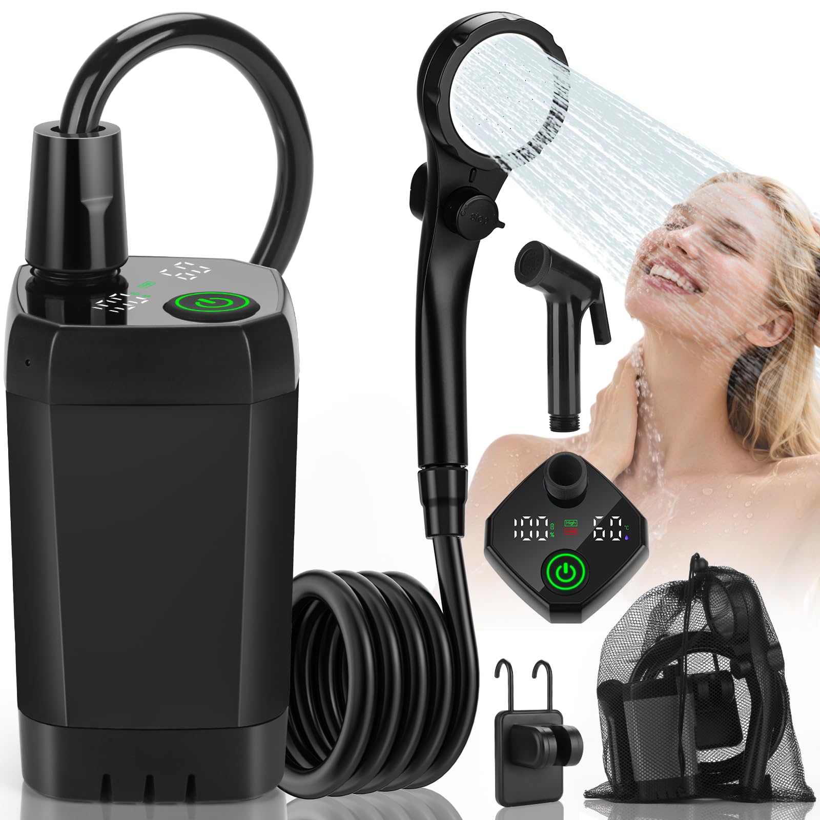 Vignuto portable camping shower for quick outdoor cleansing