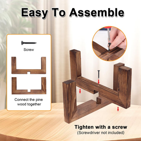 Easy assembly shown with simple cross-bracket setup for Vigordream stand.