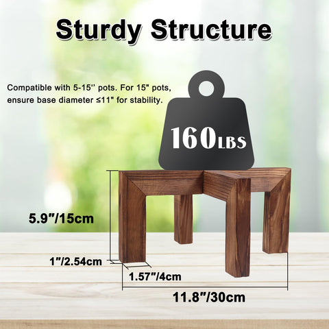 Vigordream plant stand supports up to 160 lbs for heavy pots.