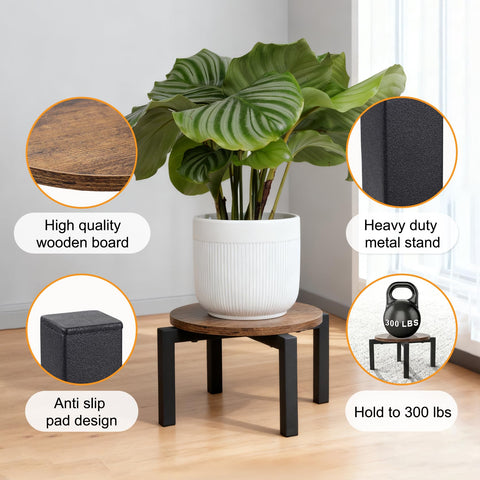 Vigordream plant stand for indoor use complements modern decor while keeping pots stable.