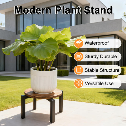 Vigordream plant stand metal leg provides sturdy support for large pots.
