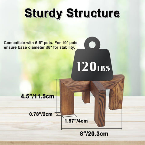 Walnut finish complements modern home decor on the Vigordream plant stand.