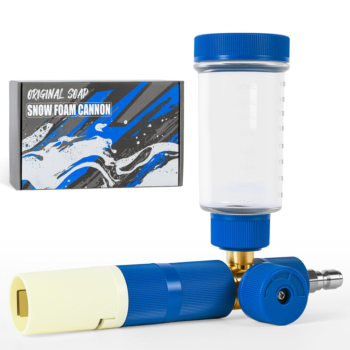 VIGORSHINE mini foam cannon with 100ml bottle for fast car washes.