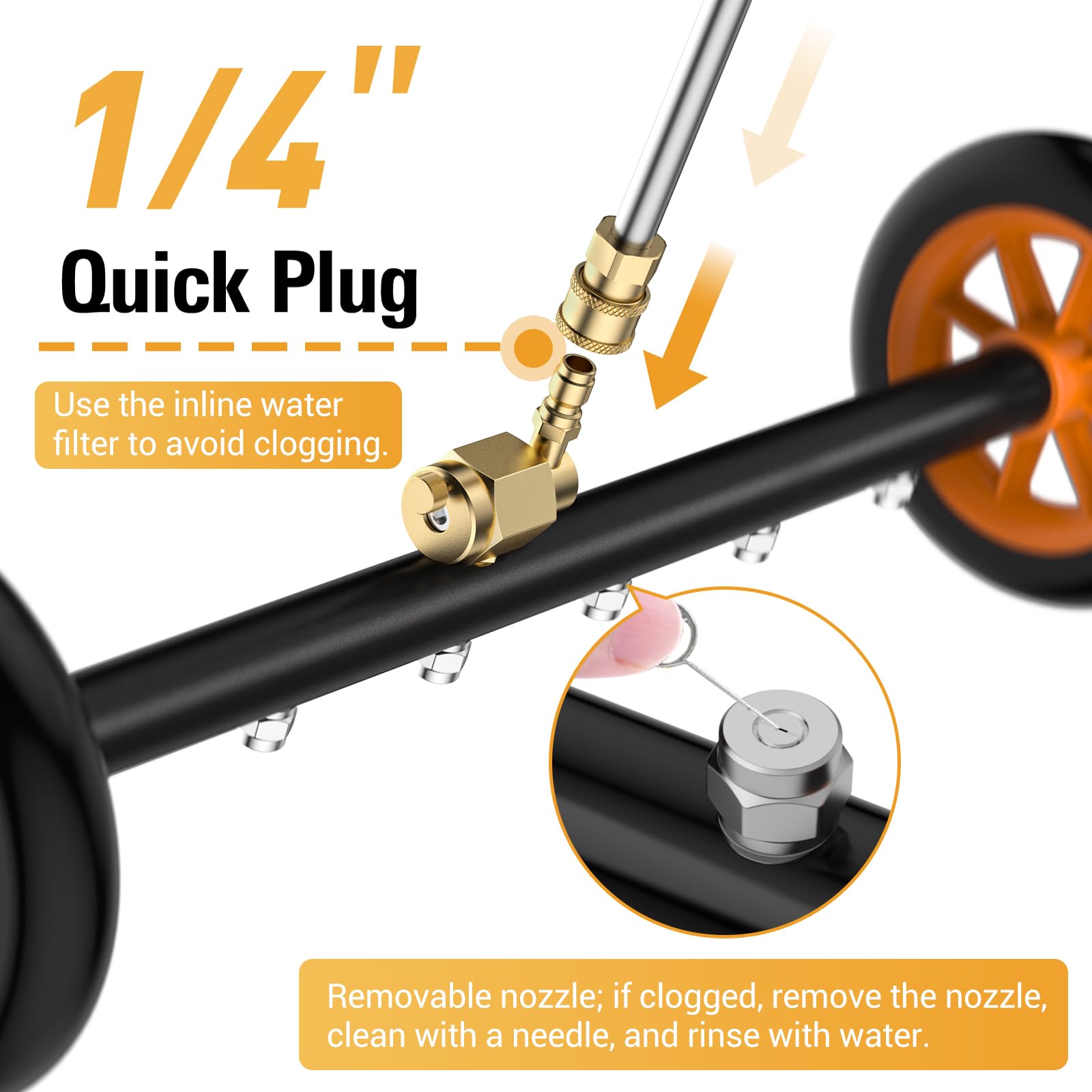 VIGRUE rotatable swivel enables easy angle adjustment for targeted spraying