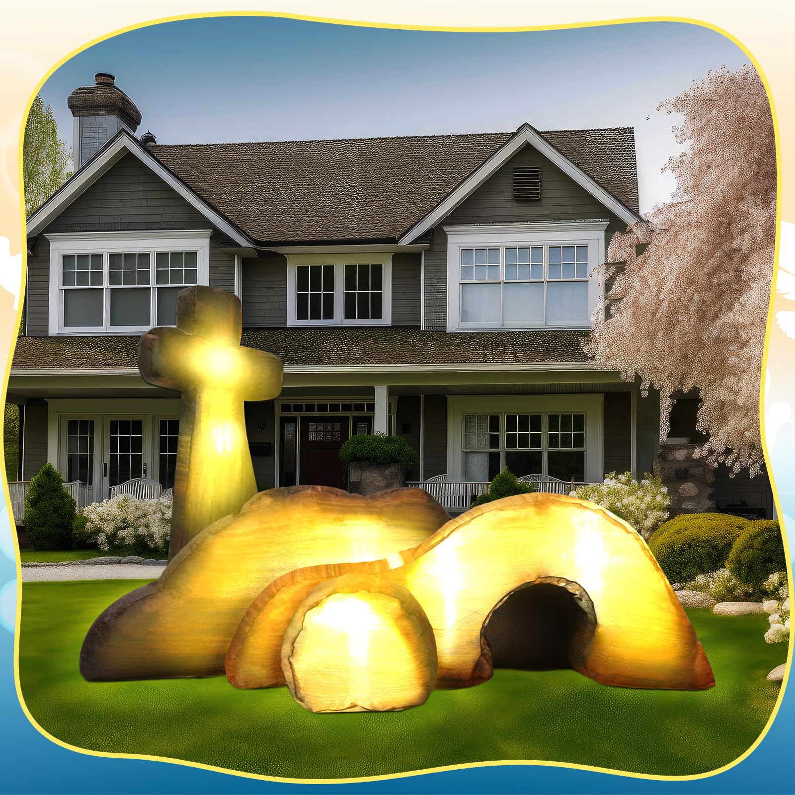 VIHOSE Christian Easter decoration inflatable for celebrations