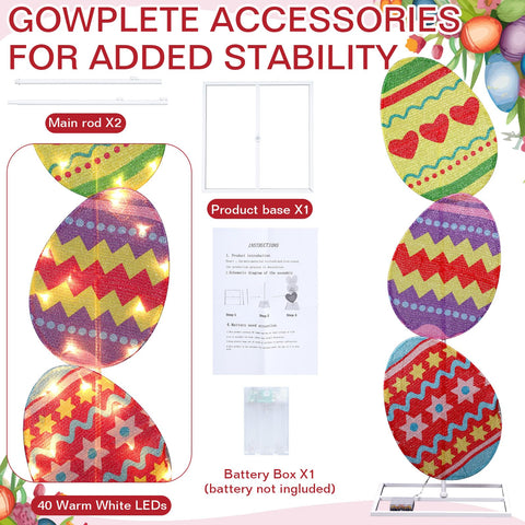 VIHOSE vertical-stack design egg lights adds a charming focal point.