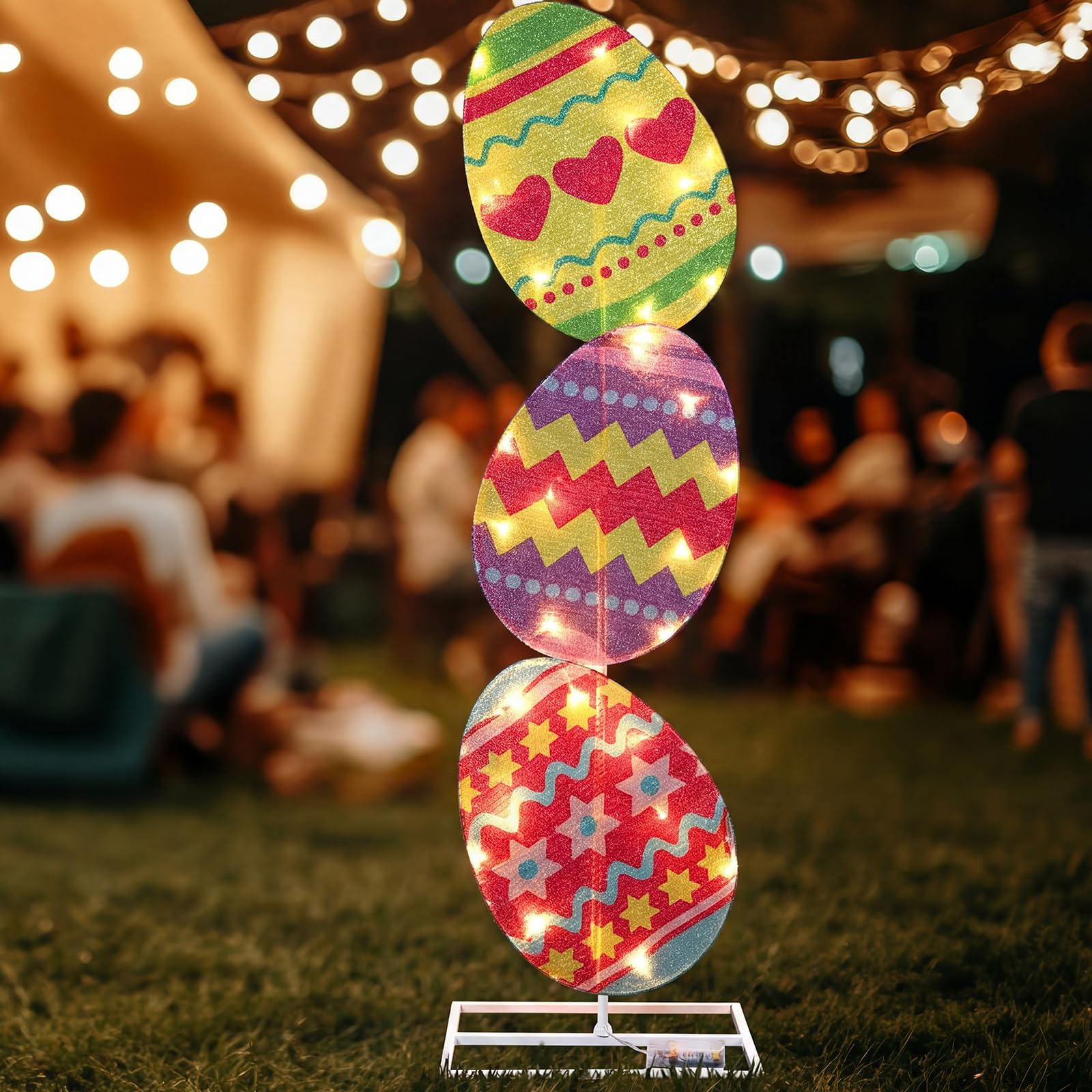 VIHOSE warm white LED eggs create a cozy evening ambiance.