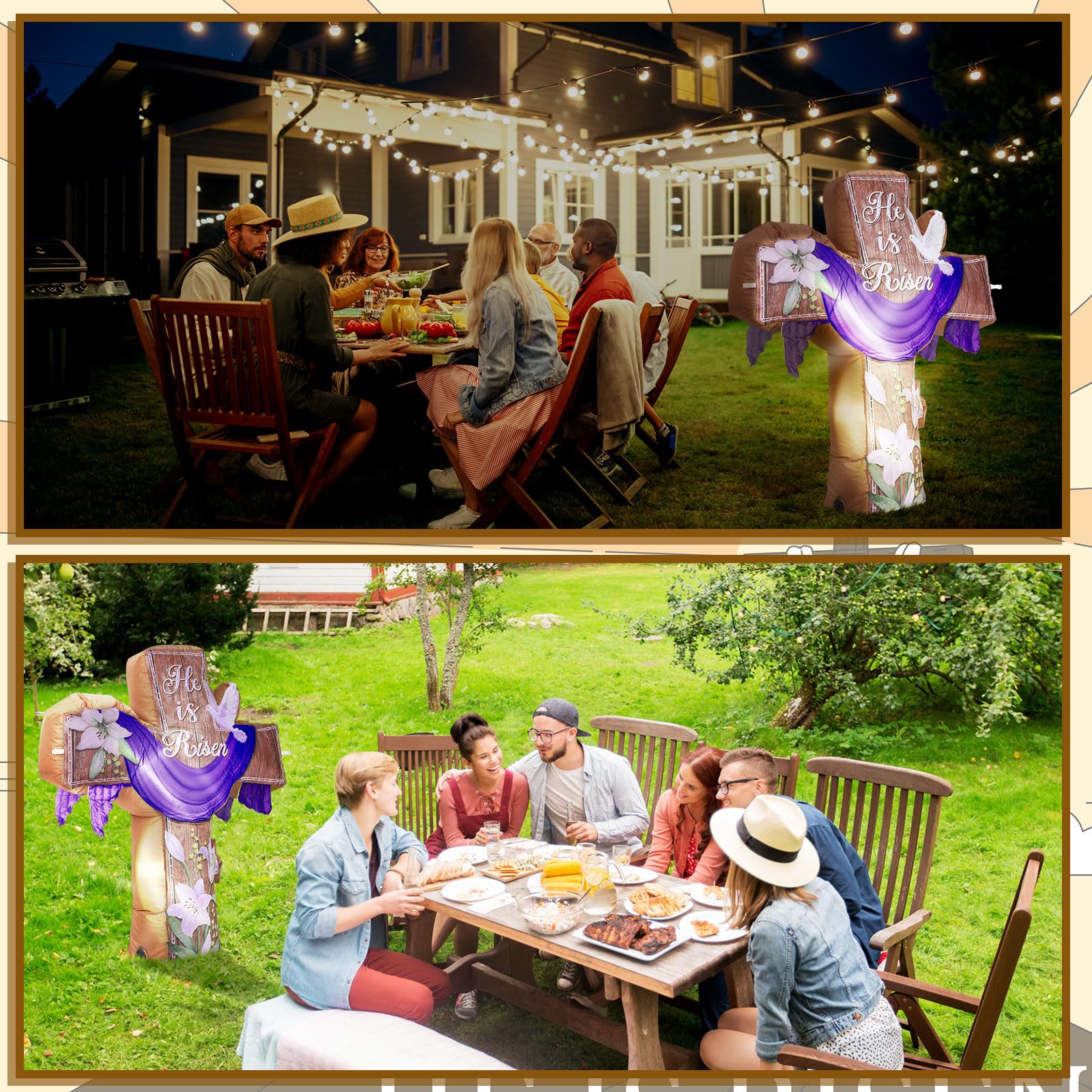 VIHOSE yard decor is easy to set up and store