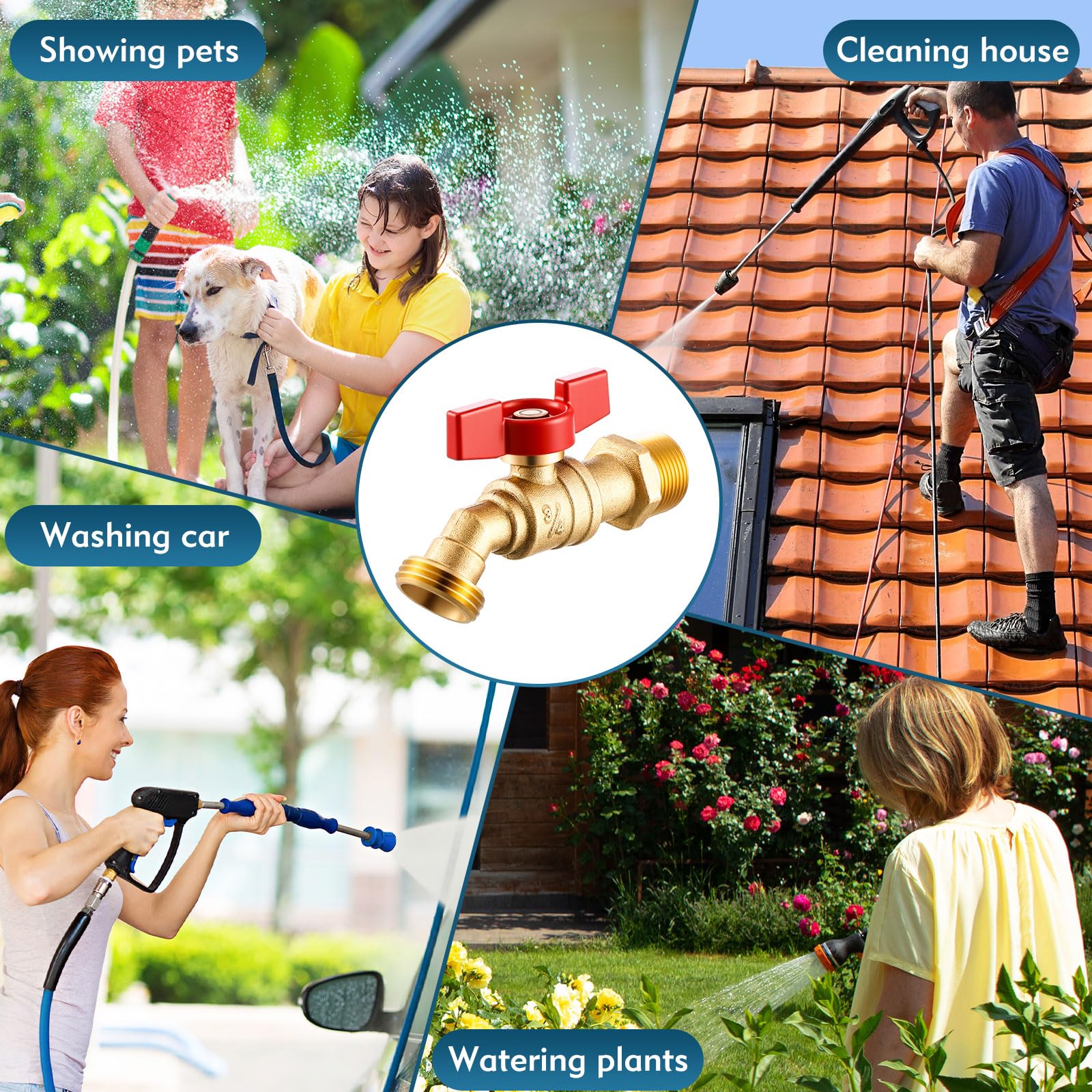 VIHOSE garden irrigation spigot supports multiple outdoor tasks with durable, weather-resistant construction