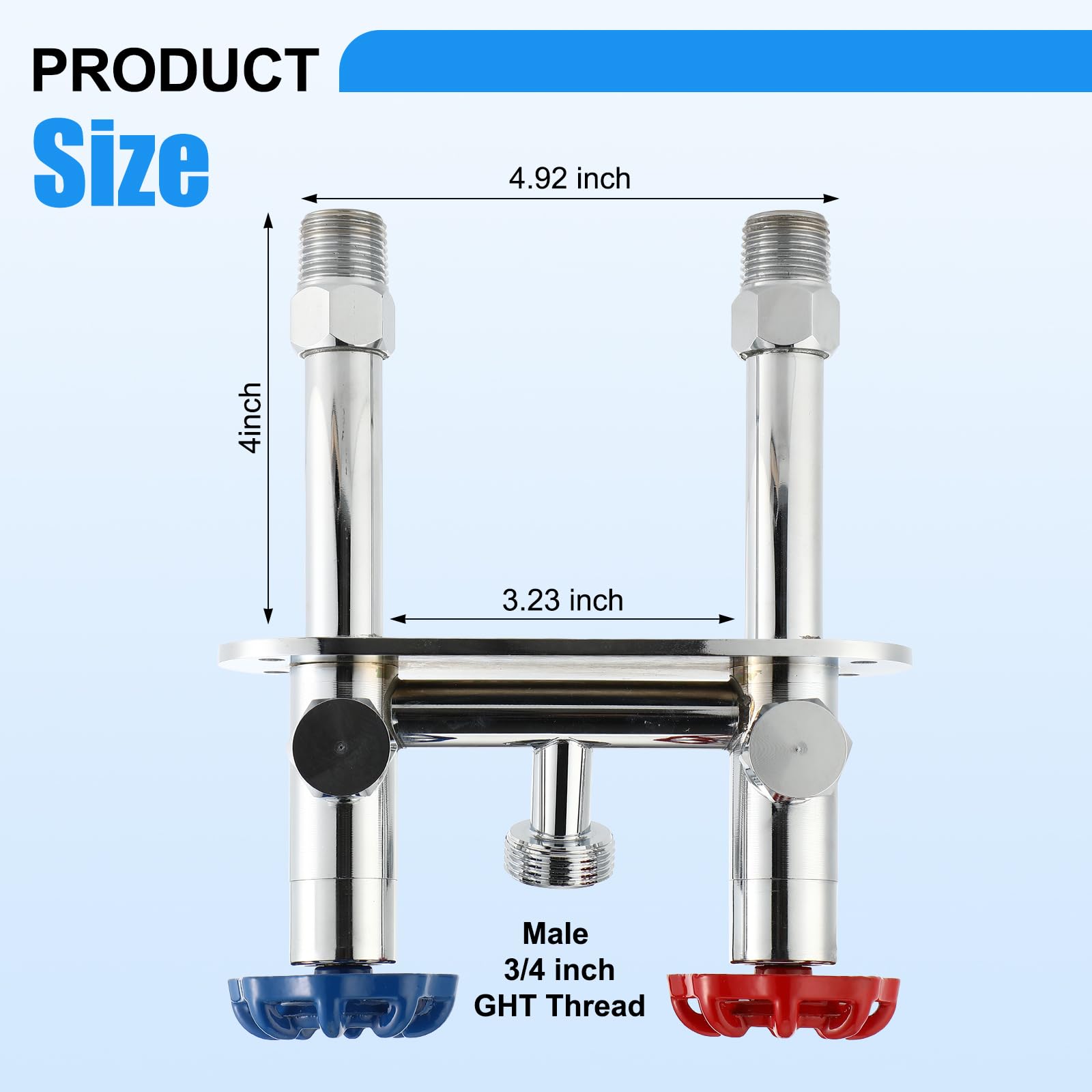 VIHOSE outdoor faucet chrome finish highlights durability and corrosion resistance.