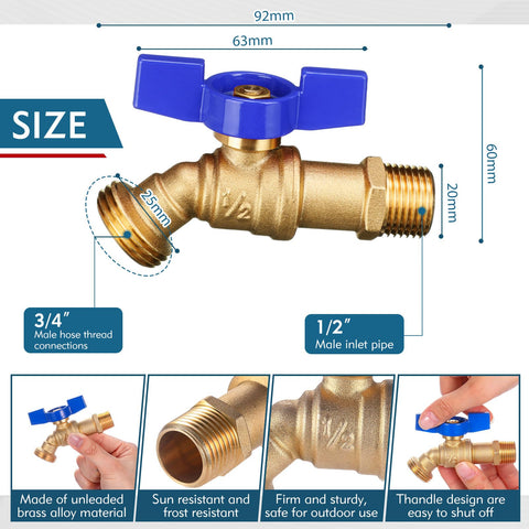VIHOSE 1/4-turn outdoor spigot demonstrates quick shut-off for efficient watering