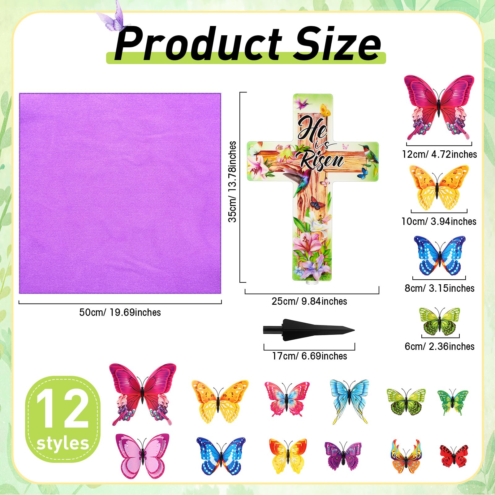 VIHOSE twelve magnetic butterflies attach easily for flexible decorating