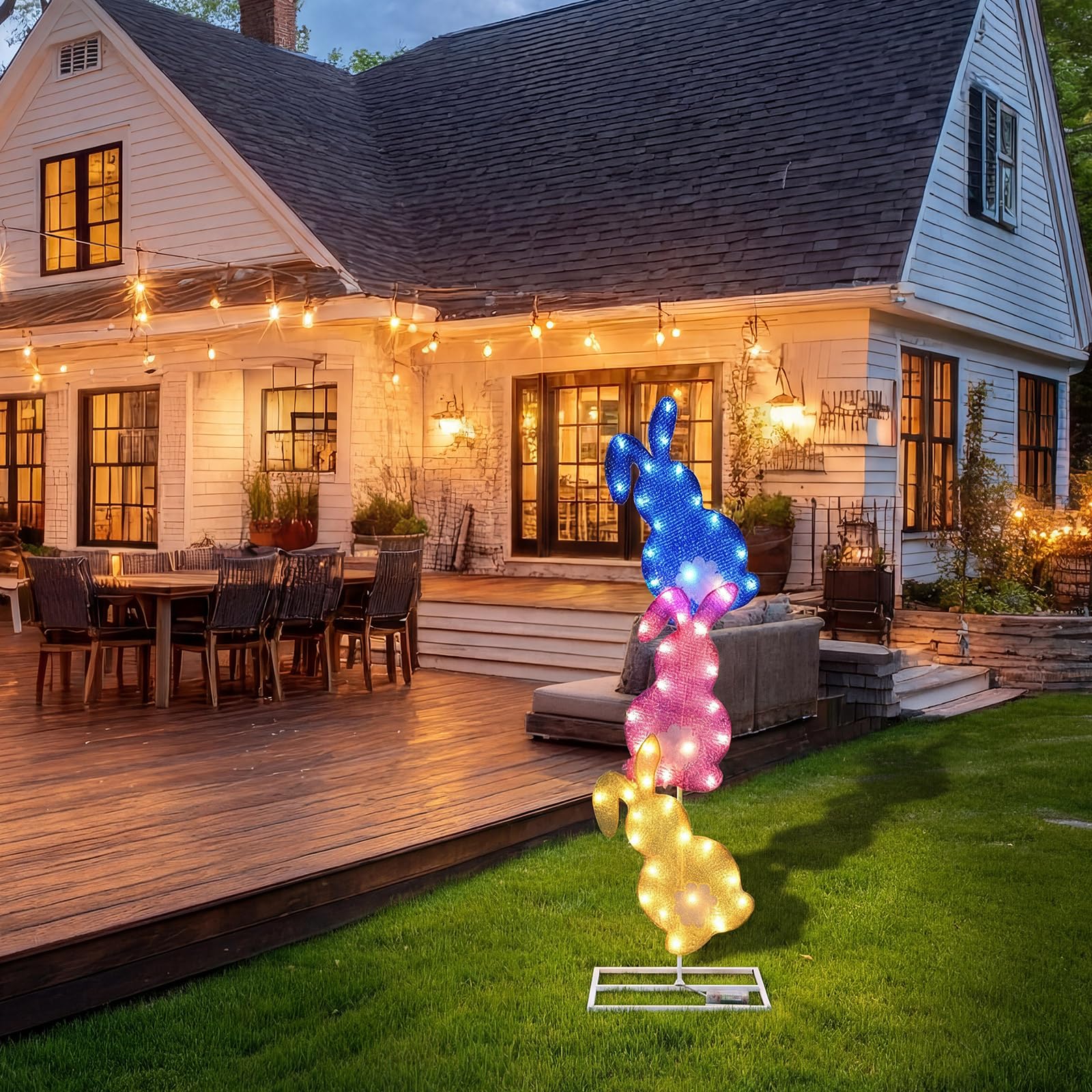 VIHOSE warm white LED bunny sign suitable for outdoor display