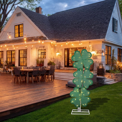 VIHOSE wire-frame shamrock light showcases sturdy construction.