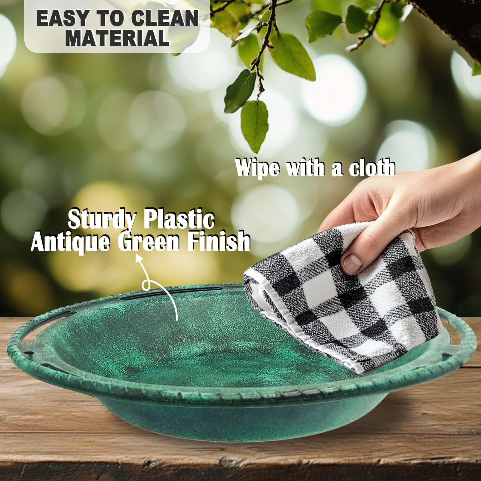 VIHSIPR birdbath hanging in a tree for scenic yard focal point