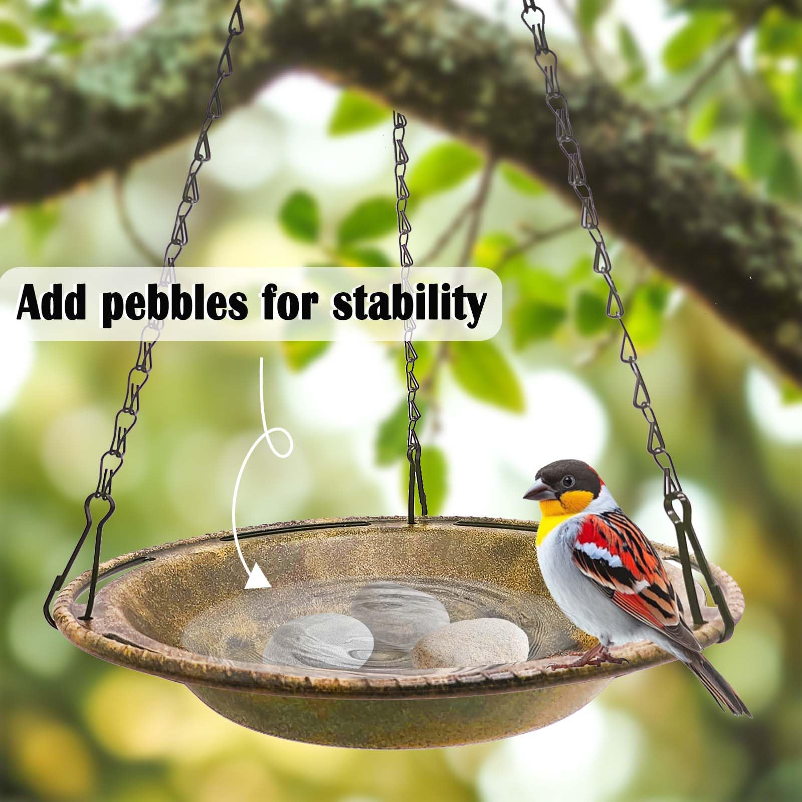 VIHSIPR sturdy metal hook and 17-inch chains simplify hanging setup