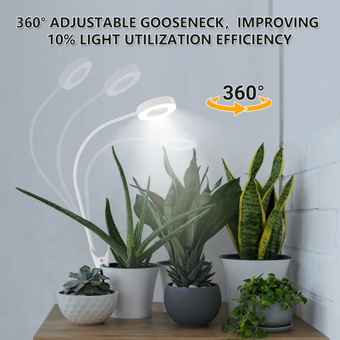 VIIVUU pot clip grow light 10-level dimming adapts brightness.