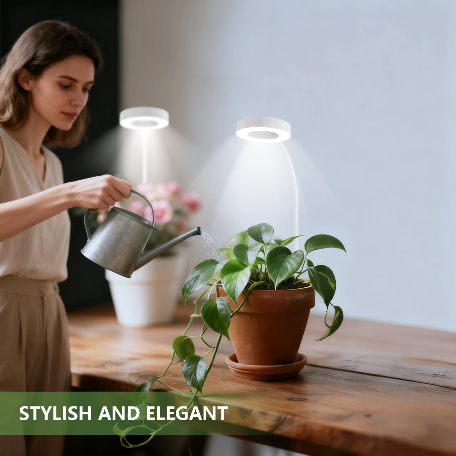 VIIVUU pot clip grow light soil insertion option adds versatility.