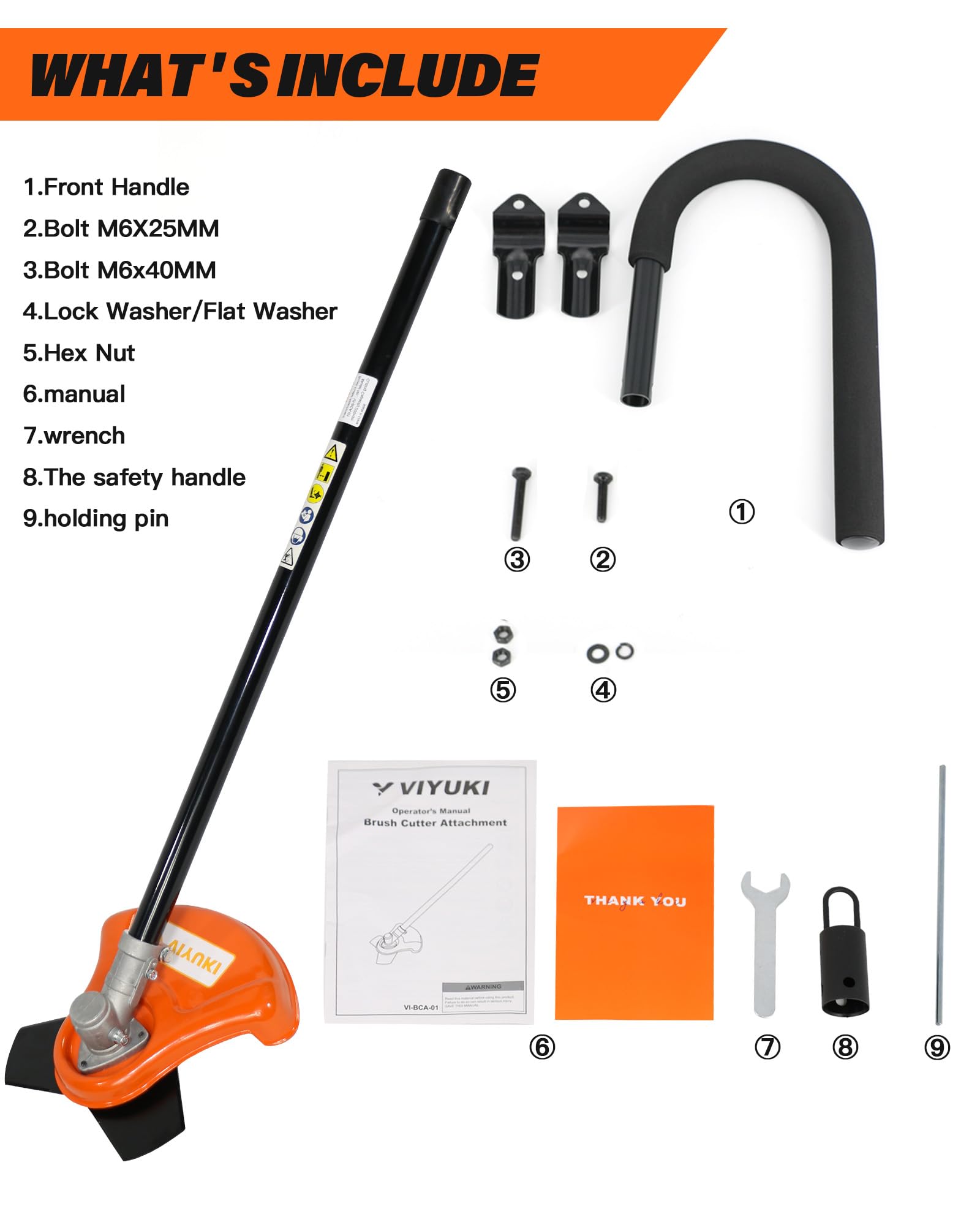 VIYUKI easy attachment operation for fast, tool-free setup