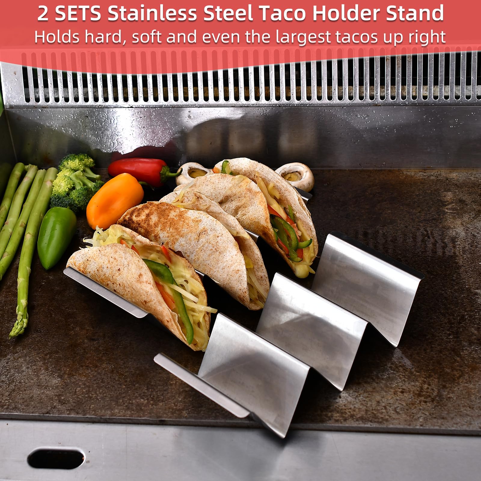 VIKEYHOME grill turner offers sturdy leverage for flipping.