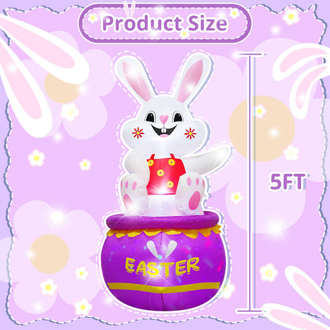 VIKIMORA LED lights illuminate the Easter bunny, creating a warm home ambiance.
