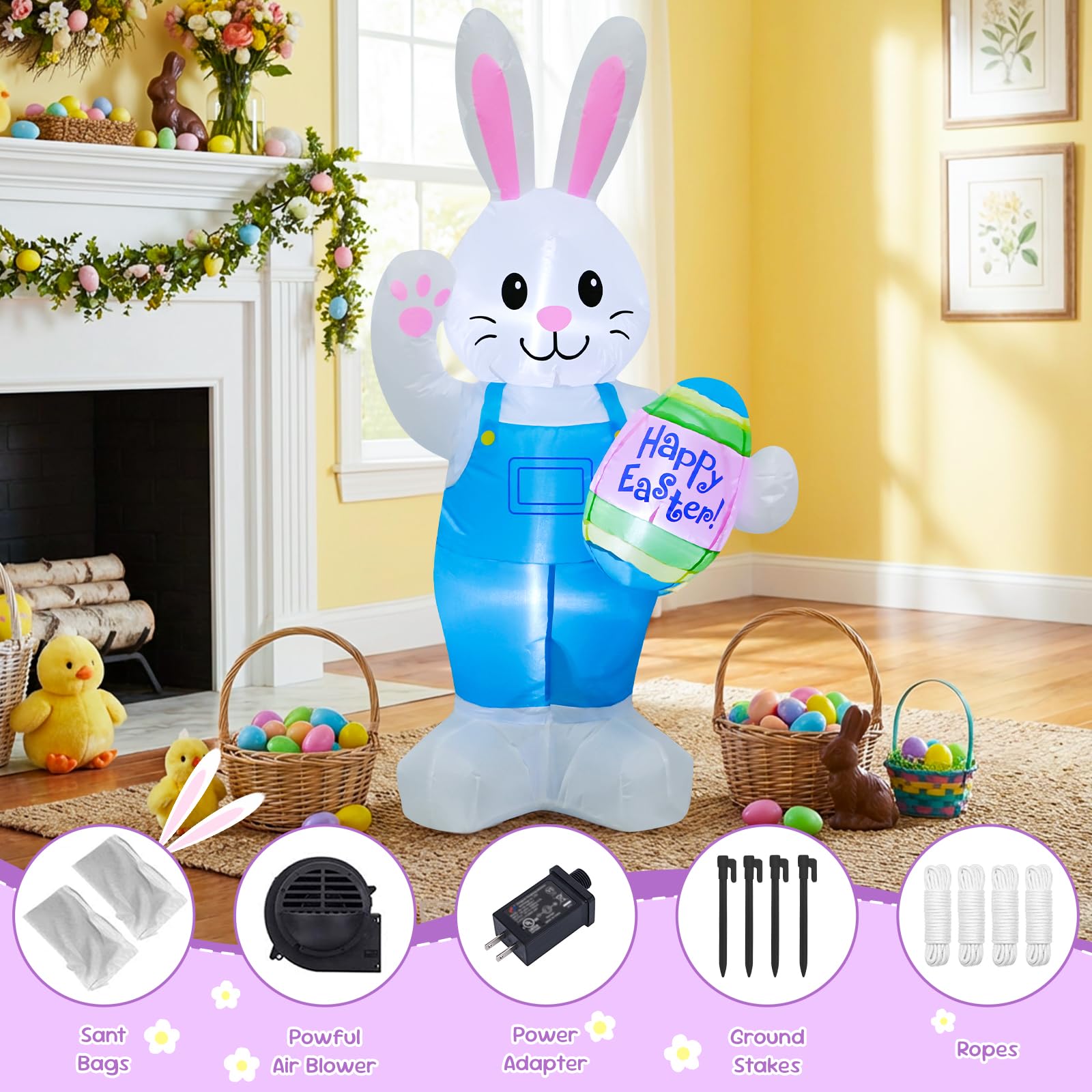 VIKIMORA included sandbags ensure stable outdoor display.