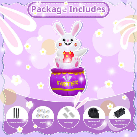 VIKIMORA weather-resistant fabric keeps the Easter display inviting.