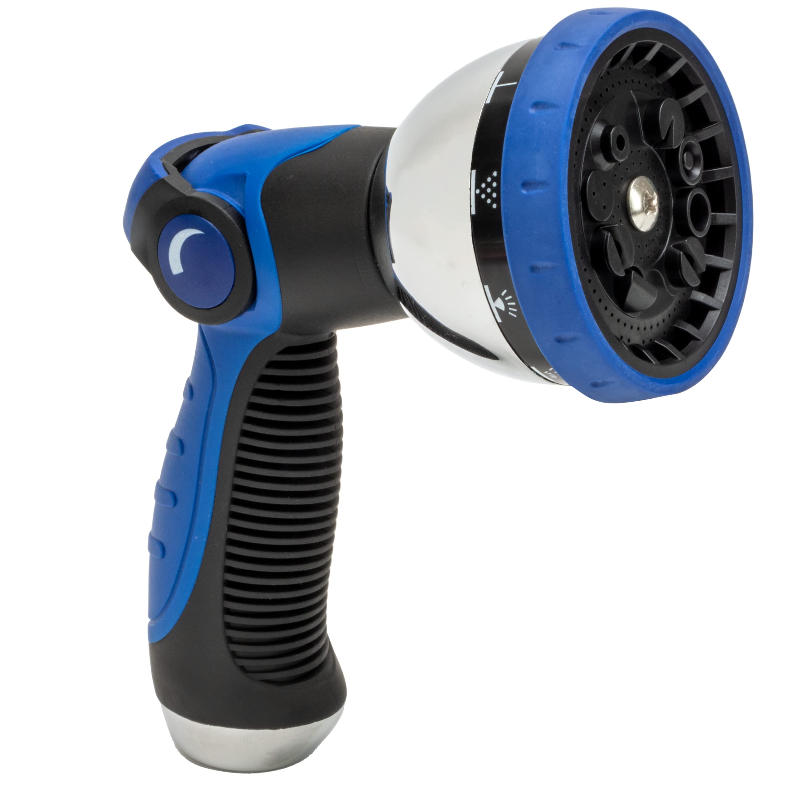 VIKING hose nozzle with 10 spray patterns for versatile cleaning tasks.