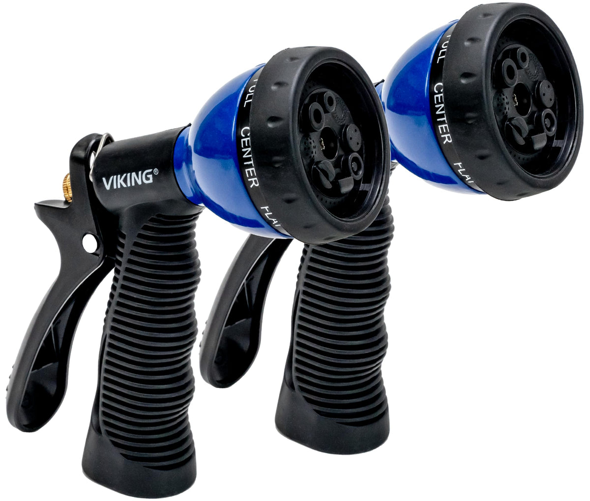 VIKING hose nozzle with eight spray patterns for versatile cleaning tasks.