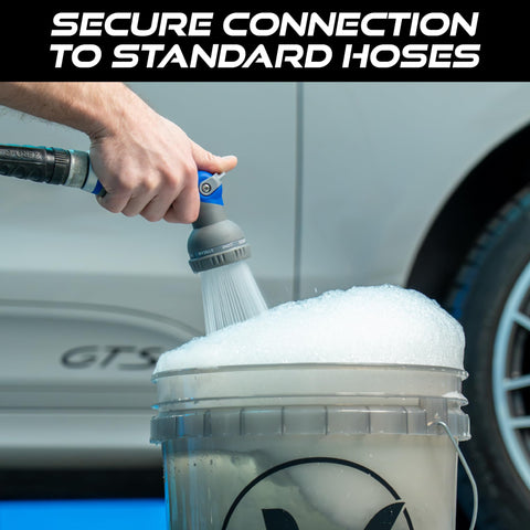 VIKING nozzle features a heavy-duty rubber washer for a tight seal.