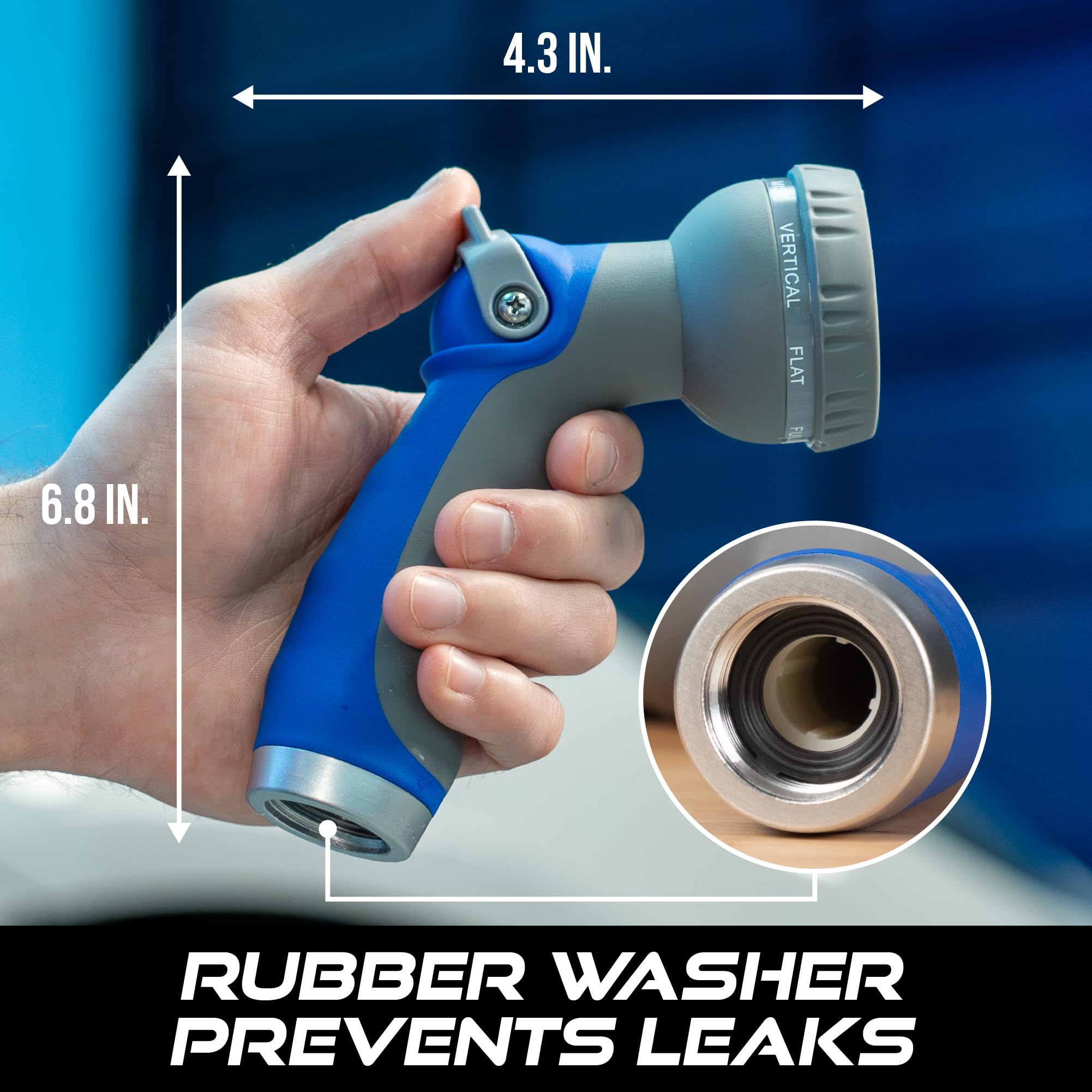 VIKING hose nozzle designed for washing pets and watering the garden.