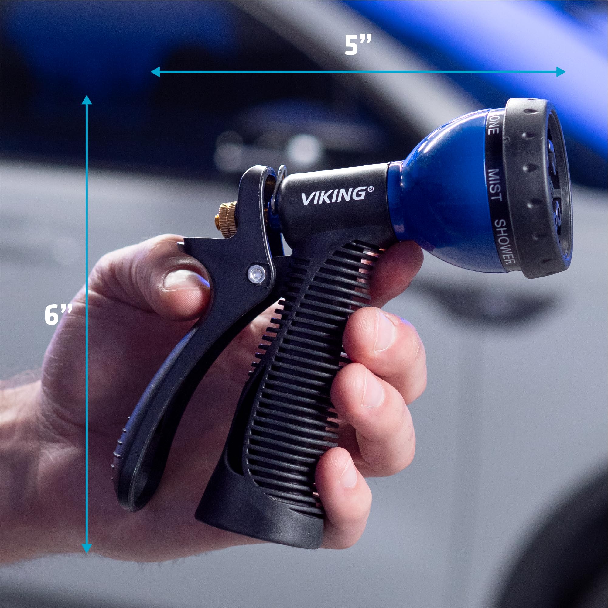 Gentle mist option from VIKING nozzle for watering plants and pets.