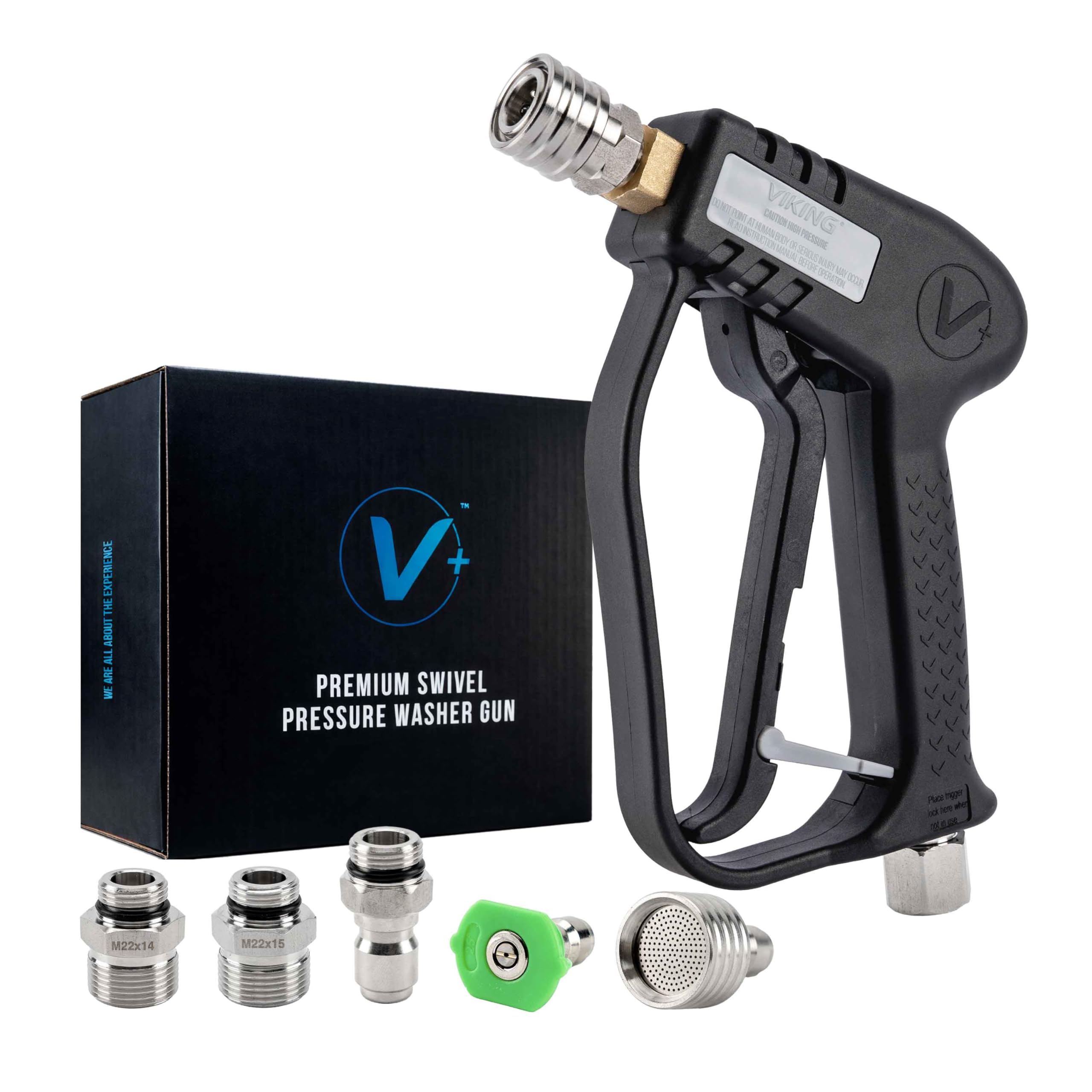Viking Premium Swivel Gun with swivel inlet for tangle-free operation.