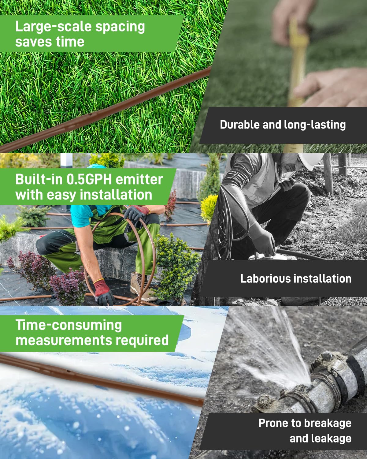 Vikua built-in 0.5 GPH emitter enables simple, low-waste irrigation.