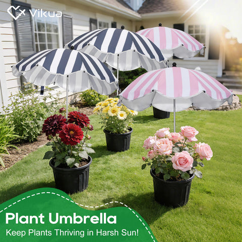 Vikua plant umbrella adjustable height up to 43 inches for flexible shading