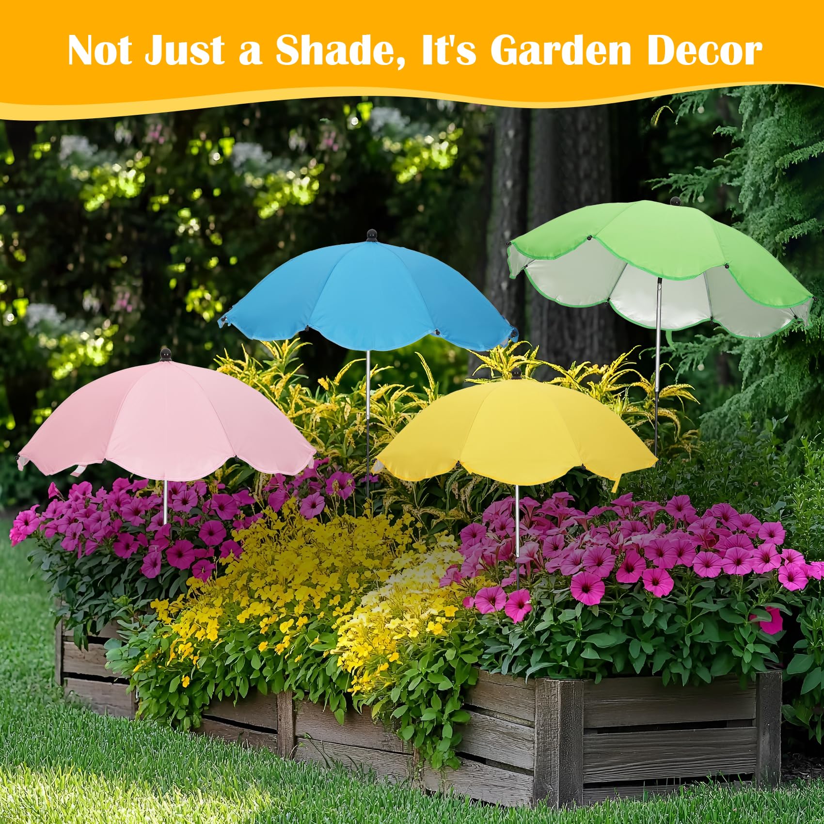 Vikua plant umbrella setup being installed easily in a garden bed