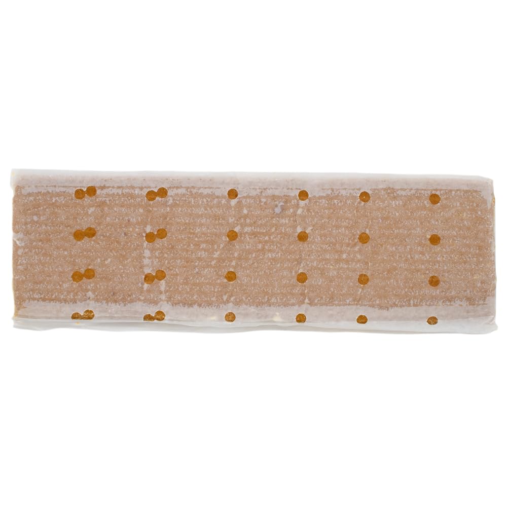 Village Gift Importers close-up shows 15% pollen content in patty