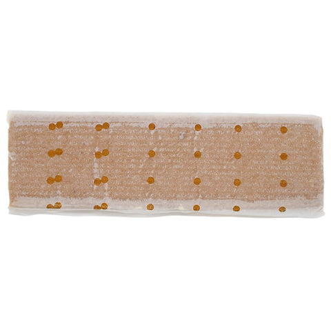 Village Gift Importers close-up shows 15% pollen content in patty