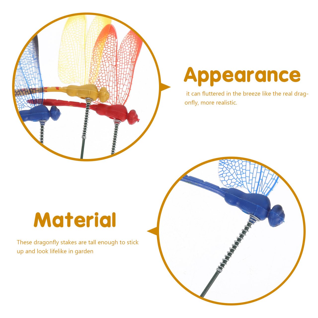 VILLCASE outdoor-yard-dragonflies festive focal points for patios