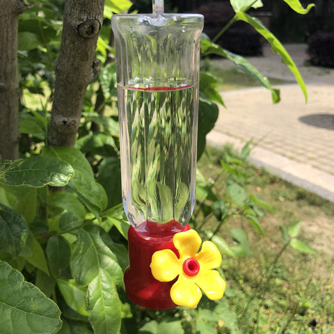 VIMOA angled flower design helps guide birds to nectar and prevent spills.